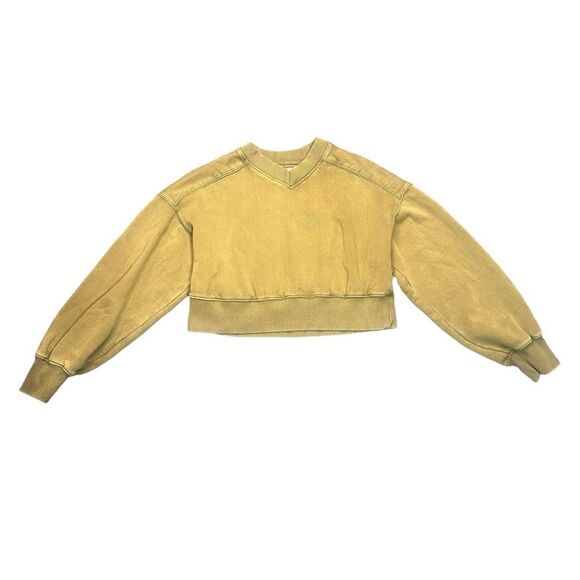 FP Movement Cropped Pullover in Military Green Size XS - Picture 1 of 13